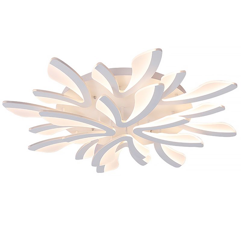 Multi - tête LED encastré salon plafonnier encastré moderne avec abat - jour acrylique