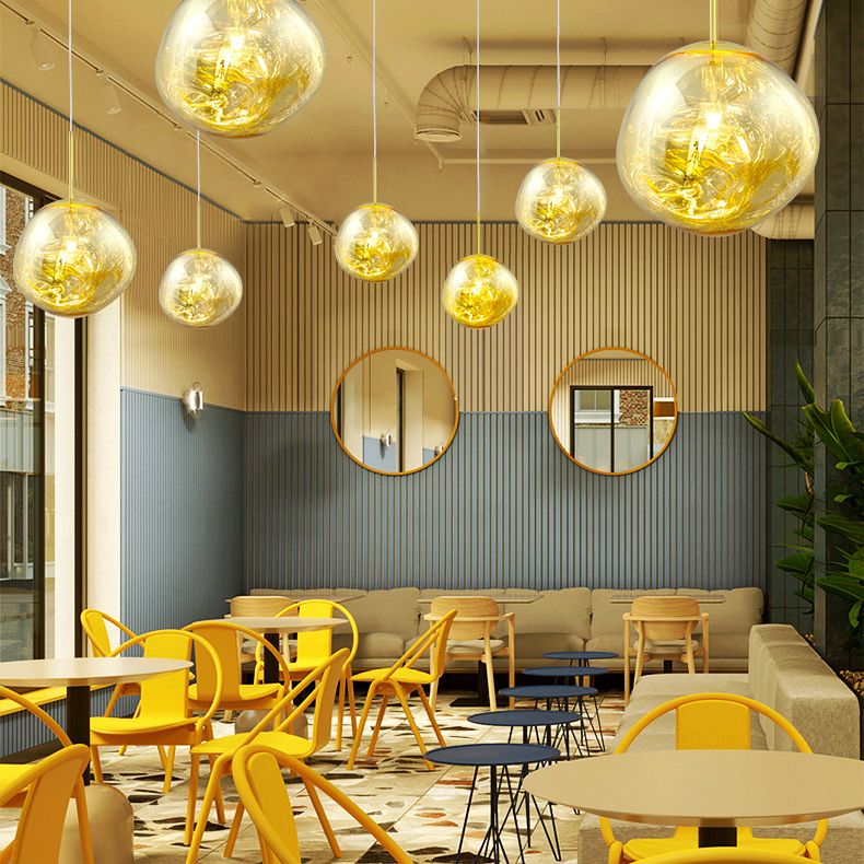 LAVA CREATIVA LAVA Irregolare a forma di palla appesa a una luce singola stile moderno a sospensione acrilica lampada a sospensione per il negozio di caffè