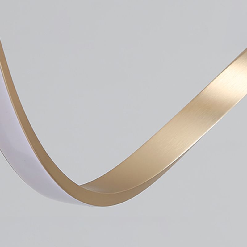 Luz de lámpara de sombra retorcida de metal moderno 1 lámpara de lámpara de lámpara de luz en oro