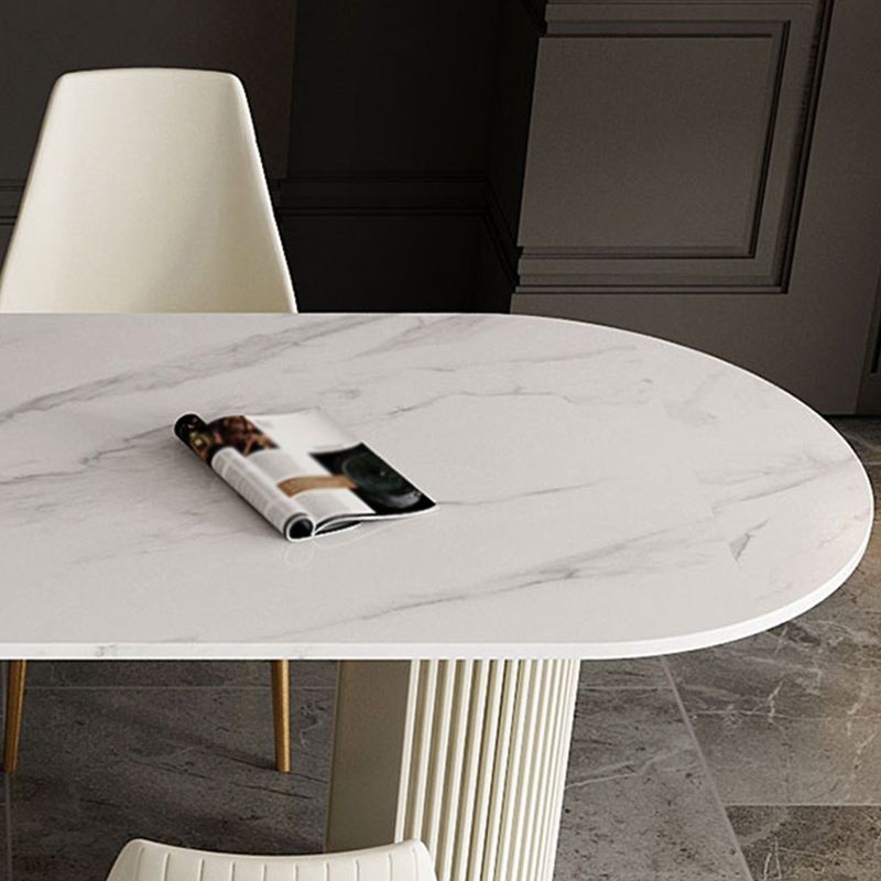 Tavolo da pranzo a forma libera contemporanea in metallo per sala da pranzo