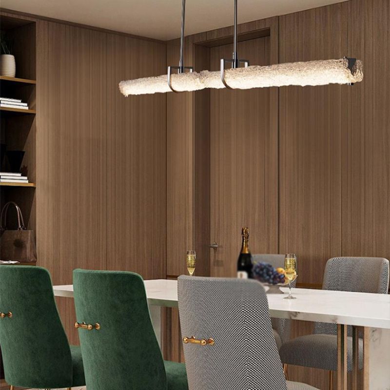 Modern LED Kitchen Island Lighting Ideas Clear Glass Ceiling Pendant Light