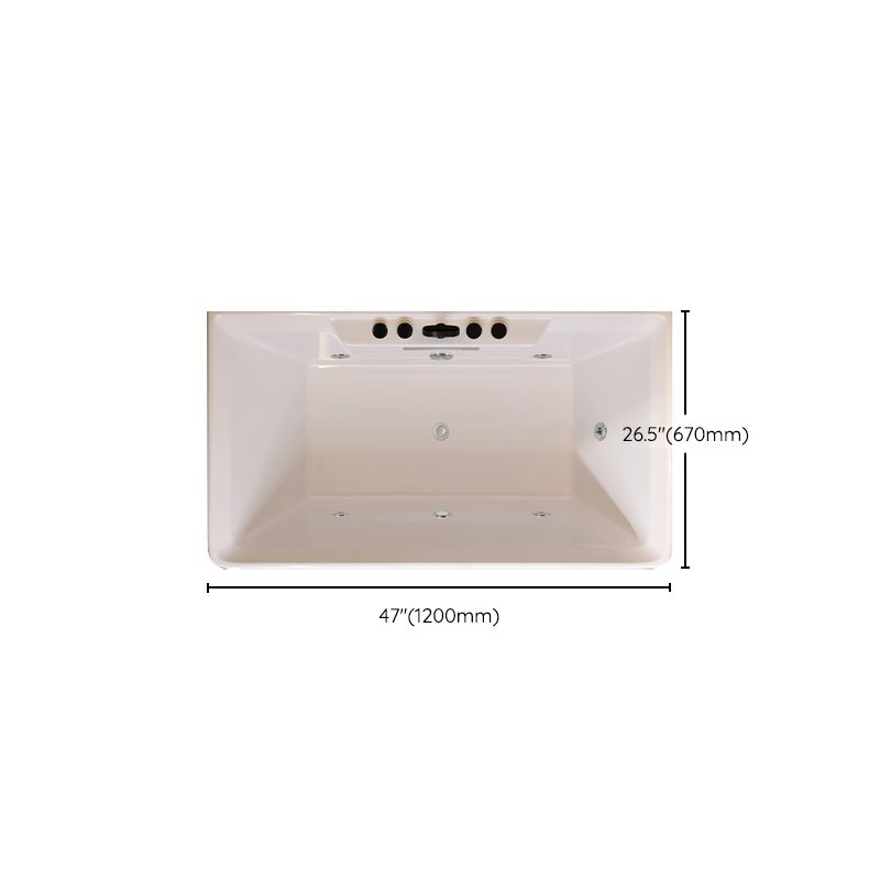 Contemporary Whirlpool / Soaking Bathtub Acrylic Rectangle Back to Wall Bathtub