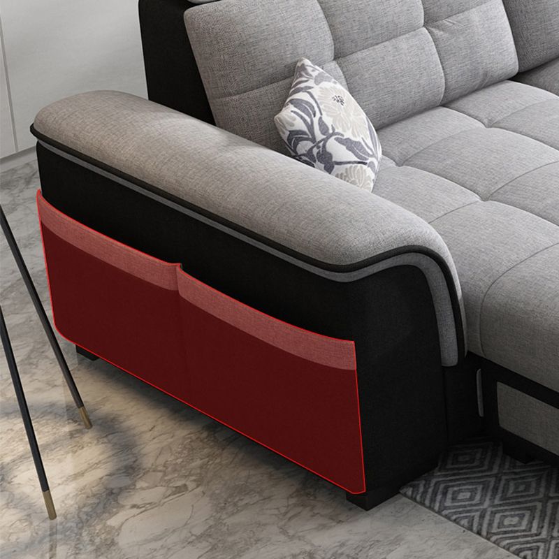 Light-grey Pillow Top Arm Modern Sofa/Sectional with Removable Cushions for Apartment