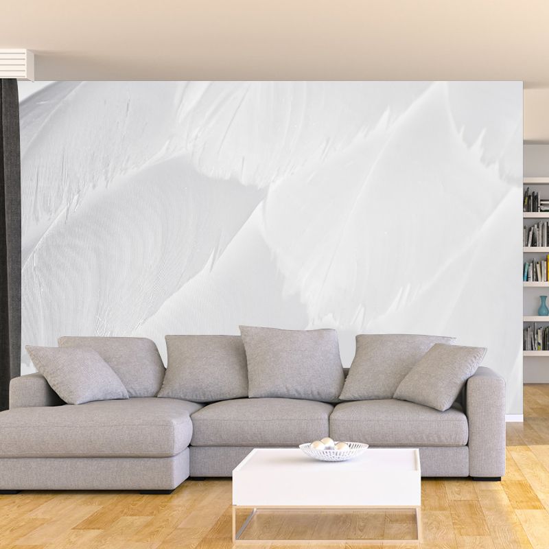 Photography Stain Resistant Mural Wallpaper Feather Sleeping Room Wall Mural