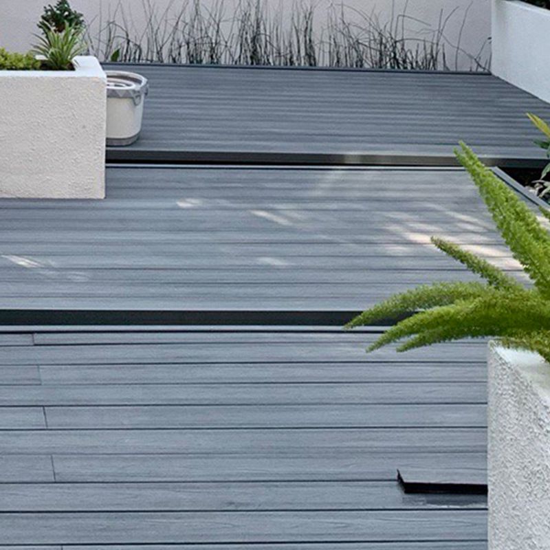 WPC Outdoor Flooring Rectangle Modern Style Waterproof Nail Flooring