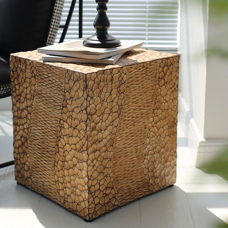 14" Wide Contemporary Corner Table Square Wood Accent Side Table