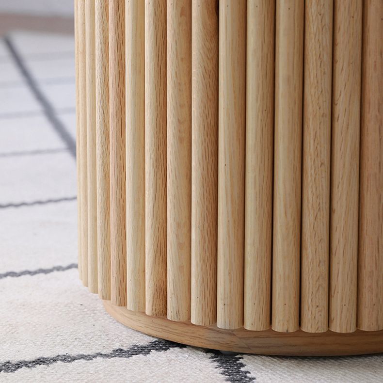 Mesa redonda de comedor de madera maciza mesa de madera moderna con pedestal para restaurante