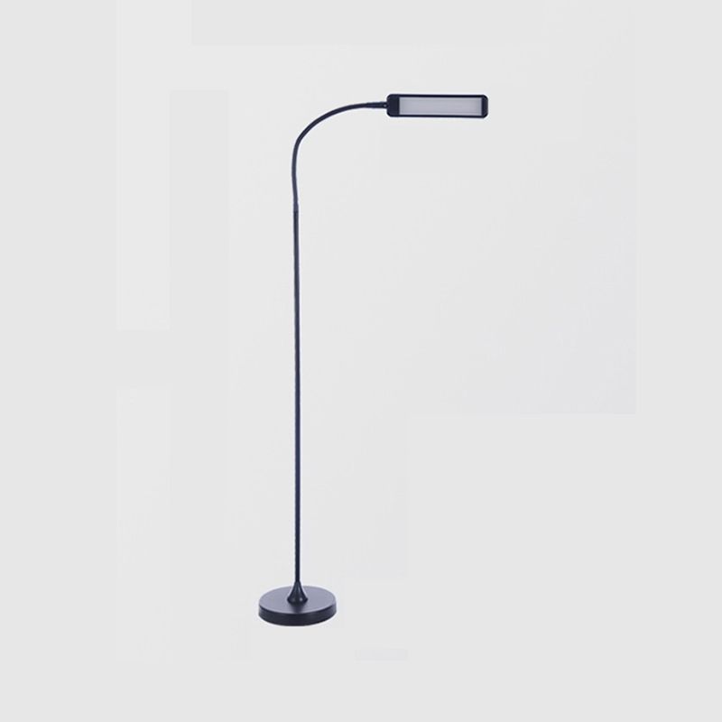 Rectangle Floor Lamp Contemporary Style Metal 1 Light Floor Lighting