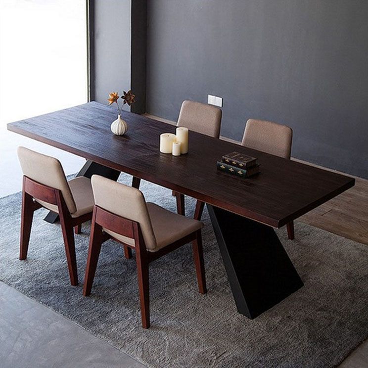 Modern 1/5 Pieces Dining Set Rectangle Wood Dining Table for Dining Room