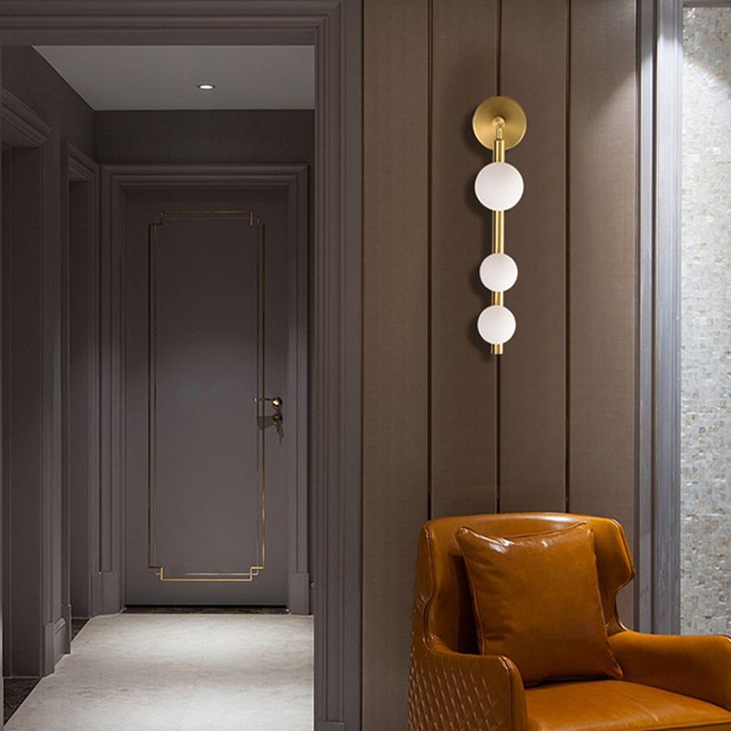 Modern Globe Wall Lamp Glass Multiple-Light Sconce for Bedroom