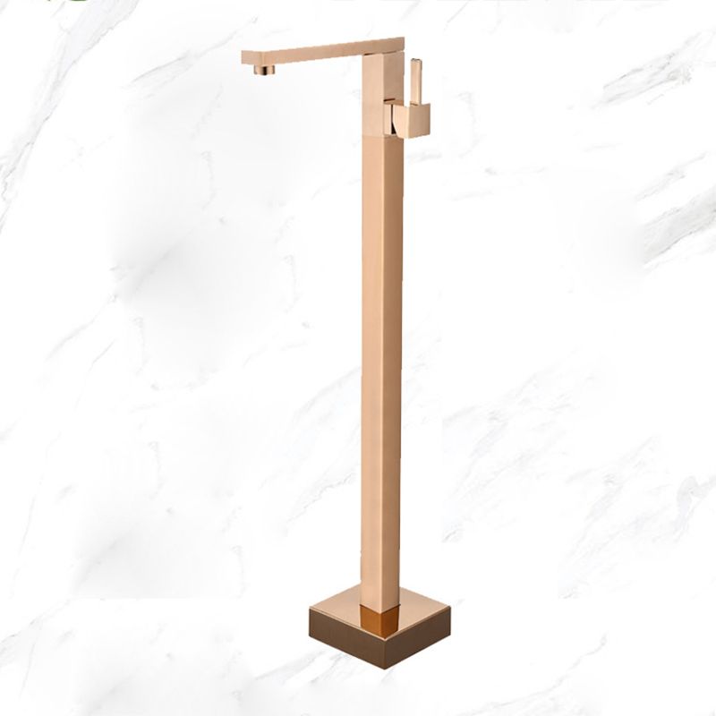 Floor Mounted Metal Freestanding Tub Filler Low Arc Freestanding Tub Filler Trim