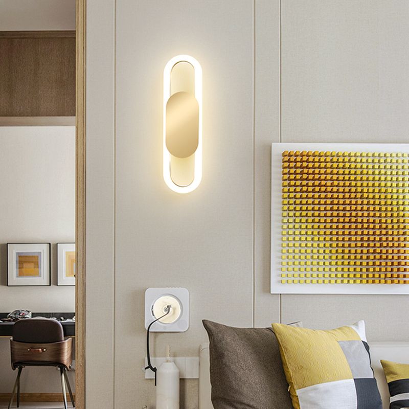 Modern Luxury Style Circular Sconce Light Fixtures Metal Wall Lighting Ideas for Bedroom