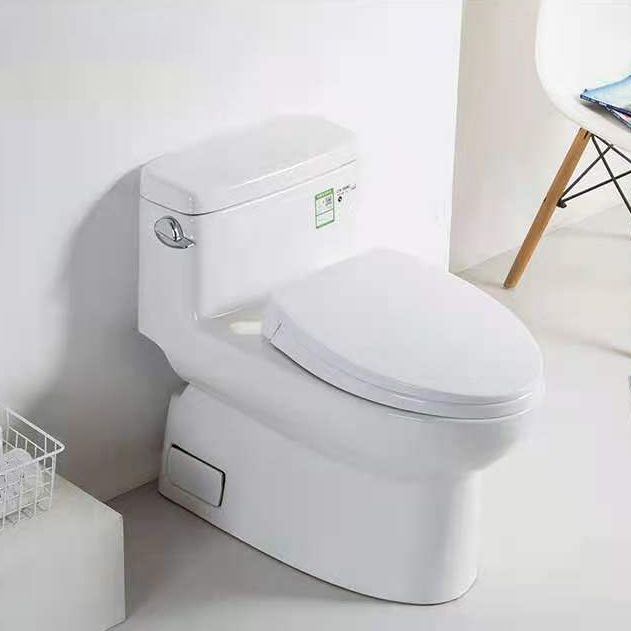 Modern Ceramic Siphon Jet Toilet Bowl Floor Mount Flush Toilet with Toilet Seat