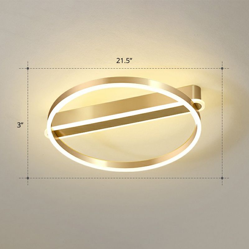 Gold o Flush Mount Halterung Minimalismus Metall LED Flush Mount Ceiling Light for Bedroom