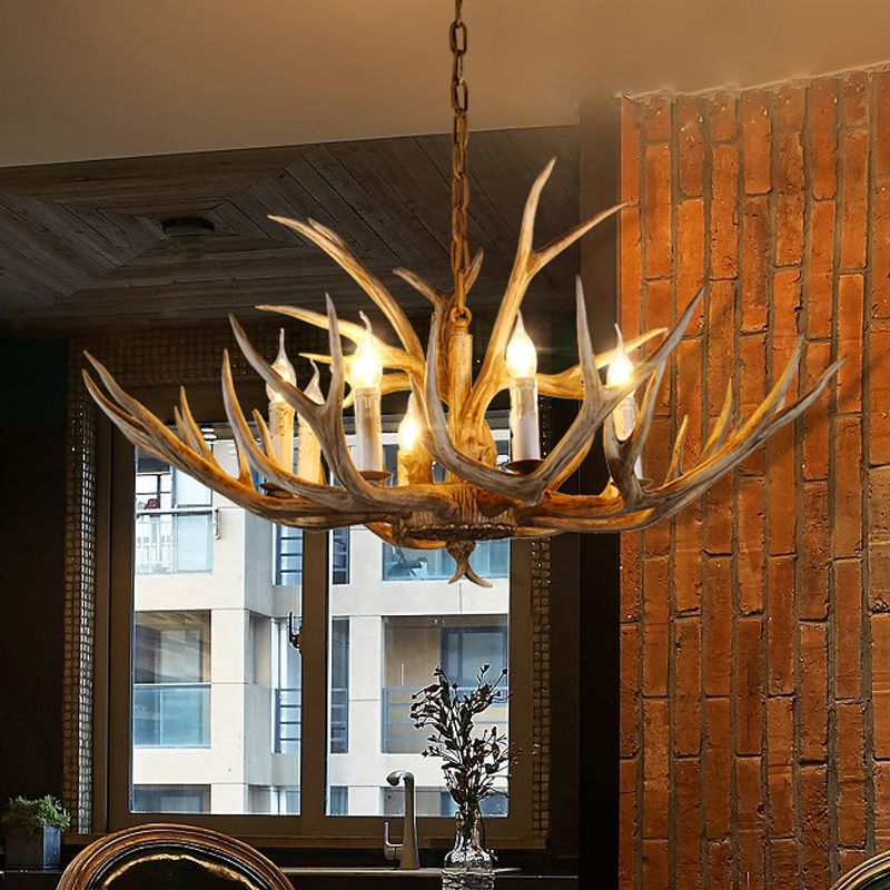 8 ampoules Résine Pendant Lighting