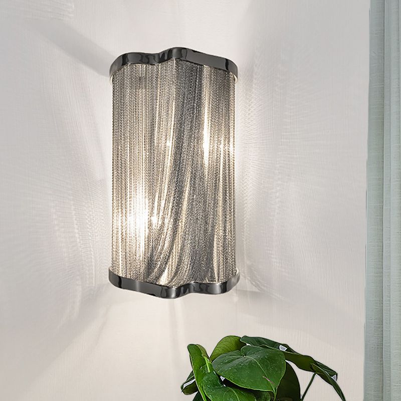 Glands en aluminium Flush Sconce Contemporain 1-Light Finish Finish Murd Murd Light