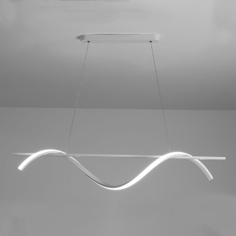 Modern Style Linear Shape Island Light Metal 1 Light Island Lighting Fixture