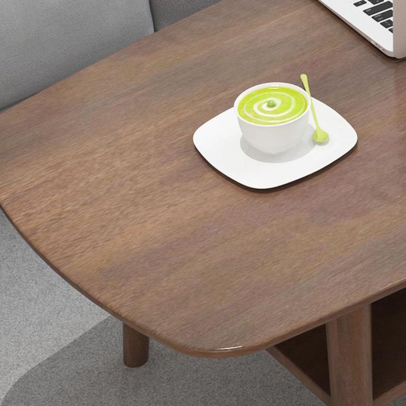 17.72" Tall Contemporary Style Coffee Cocktail Table Solid Wood Coffee Table