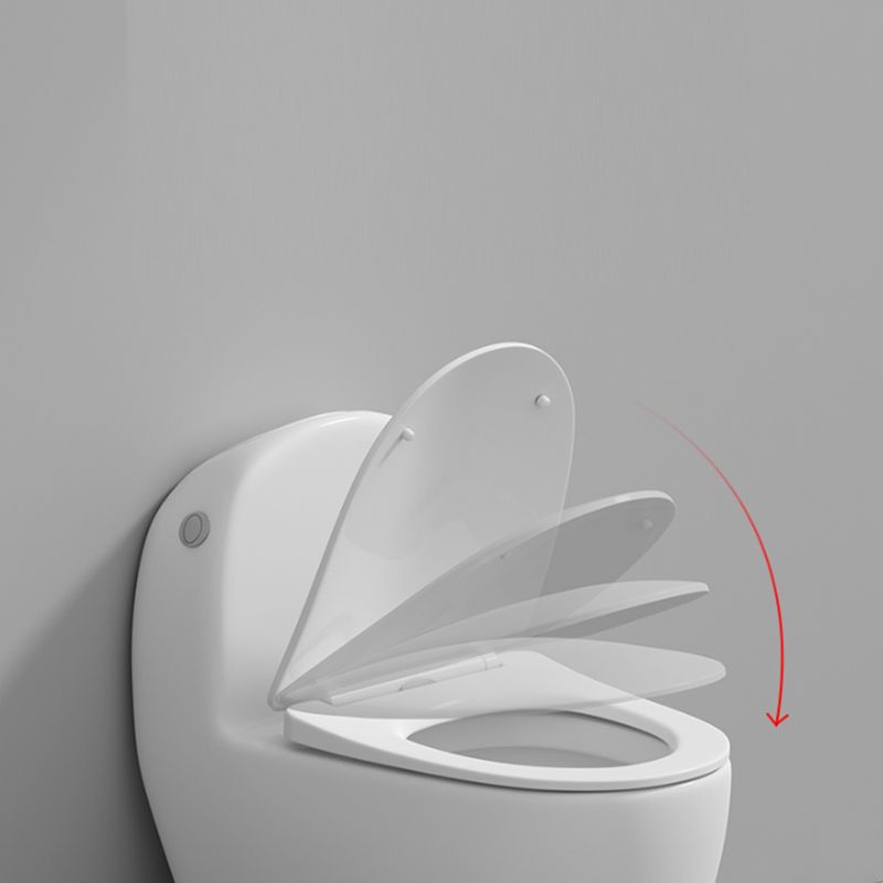 Contemporary Ceramic White Toilet Bowl Floor Mount Urine Toilet with Seat for Washroom