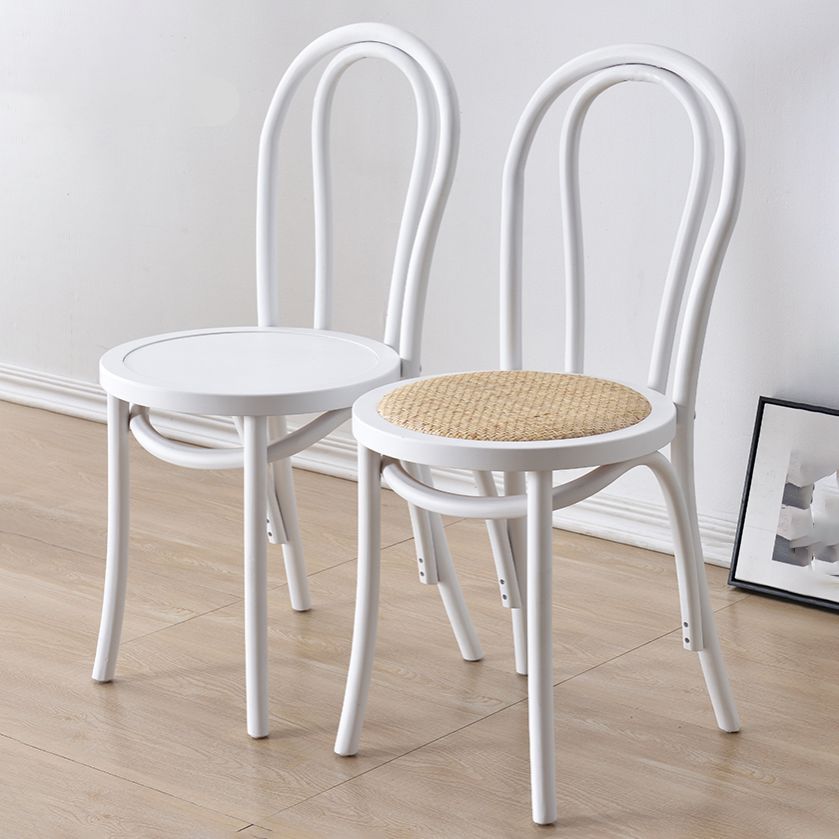 Silla de comedor de madera tradicional Windsor, silla sin brazos para uso doméstico