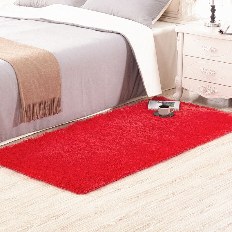 Chic Solid Color Area Rug Plush Modern Area Carpet Non-Slip Backing Rug for Bedroom