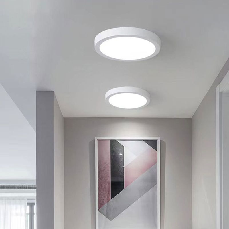 Luminaires encastrés en aluminium de style moderne de luminaire de plafond de bâti de cercle blanc