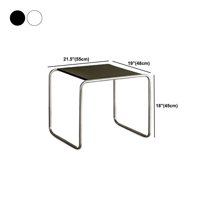 Contemporary Coffee Table with Wooden Top and Steel Sled Base