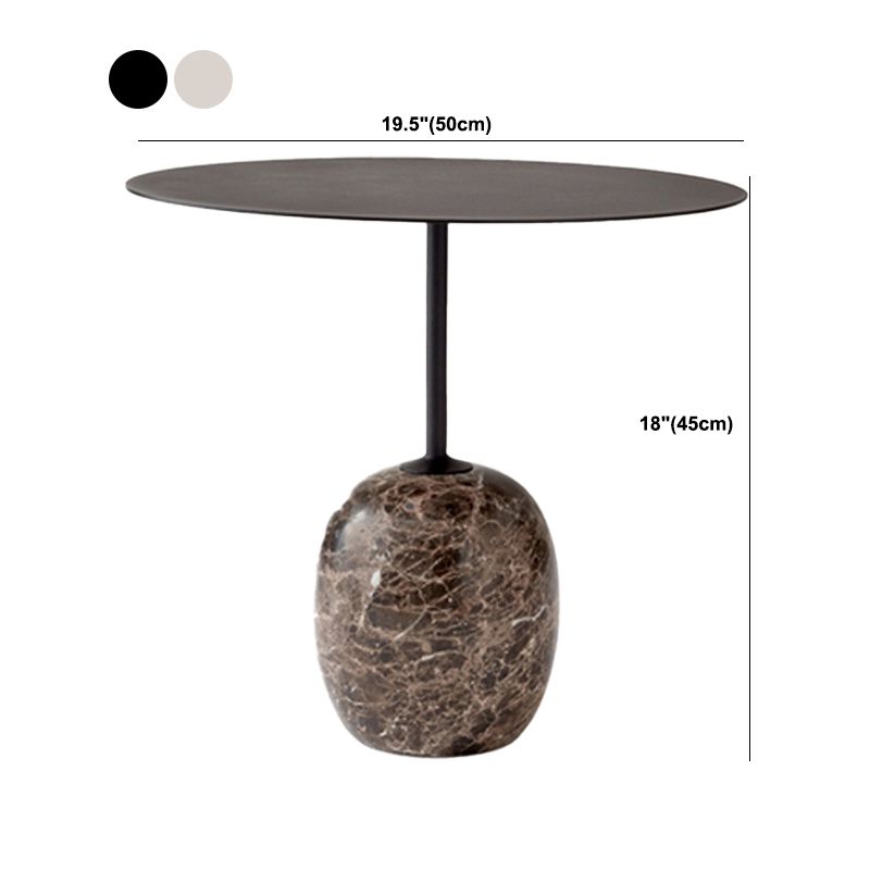 Pedestal Round Side Table Mid-Century Metal Sofa Corner Table