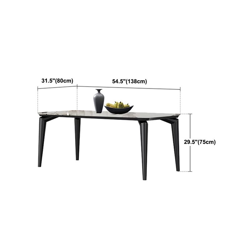 Designer Style Sintered Stone Dining Set Rectangle 1/3/4/6 Pieces Dining Room Table Set
