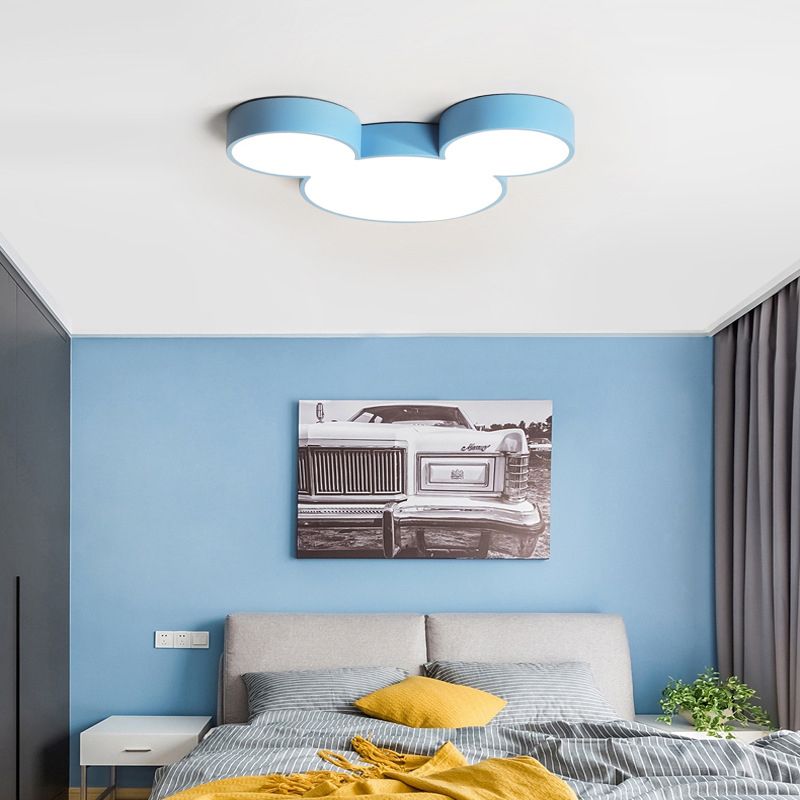 Acrylic Mice Head Flush Mount Lighting Modernist LED Ceiling Light Fixture for Bedroom