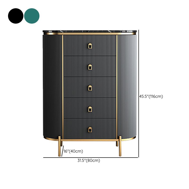 Classic Glam Vertical Lingerie Chest Stone Storage Chest for Bedroom