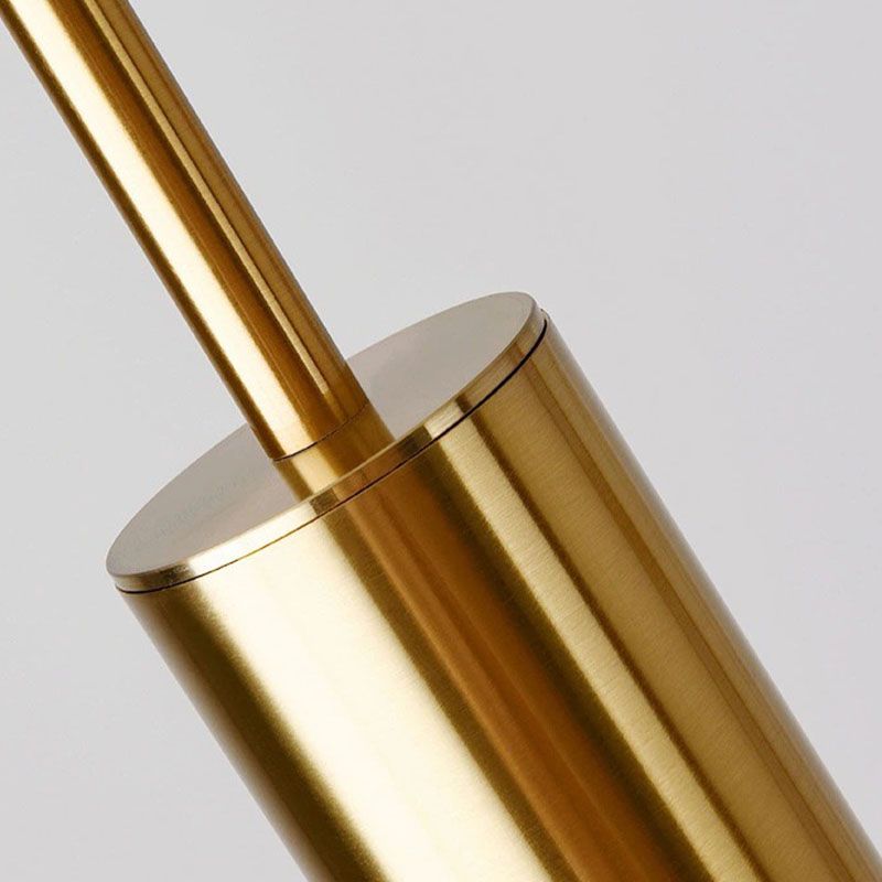 Apparecchiatura cilindrica moderna a sospensione della lampada appesa acrilica in finitura dorata