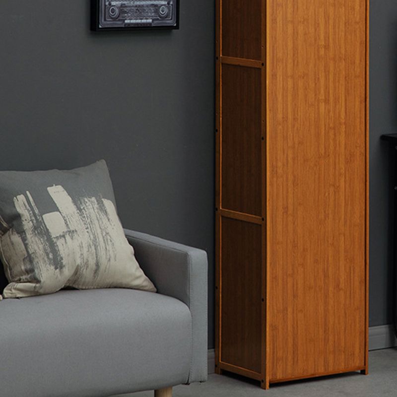 12" W Vertical Wooden Bookshelf Modern Closed Storage Bookcase