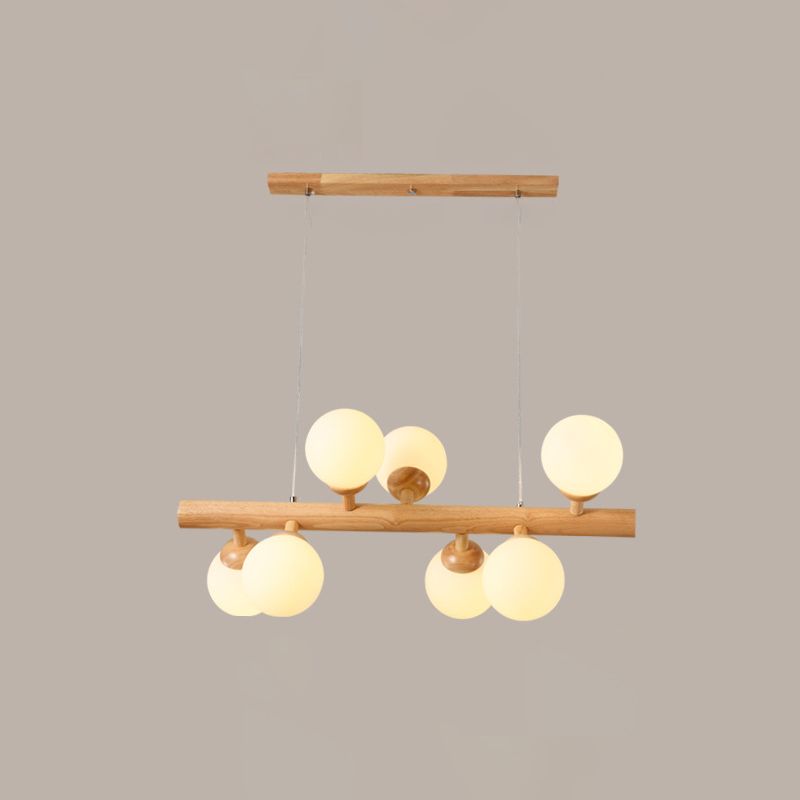 Modern Kitchen Island Lighting Globe Island Lighting Fixtures Wood Island Lamps in Brown