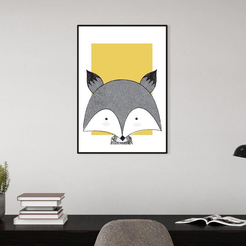 Children's Art Wild Animal Wall Decor Light Color Baby Room Canvas, Multiple Sizes