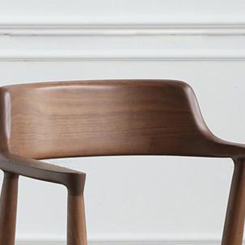 Arm Dining Chairs Contemporary Solid Wood Side Chairs for Dining Room