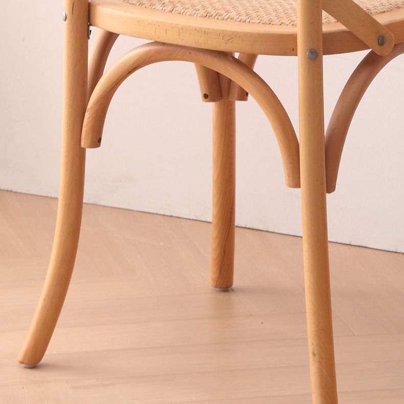Contemporary Wood Kitchen Dining Side Chair Cross Back Side Chair