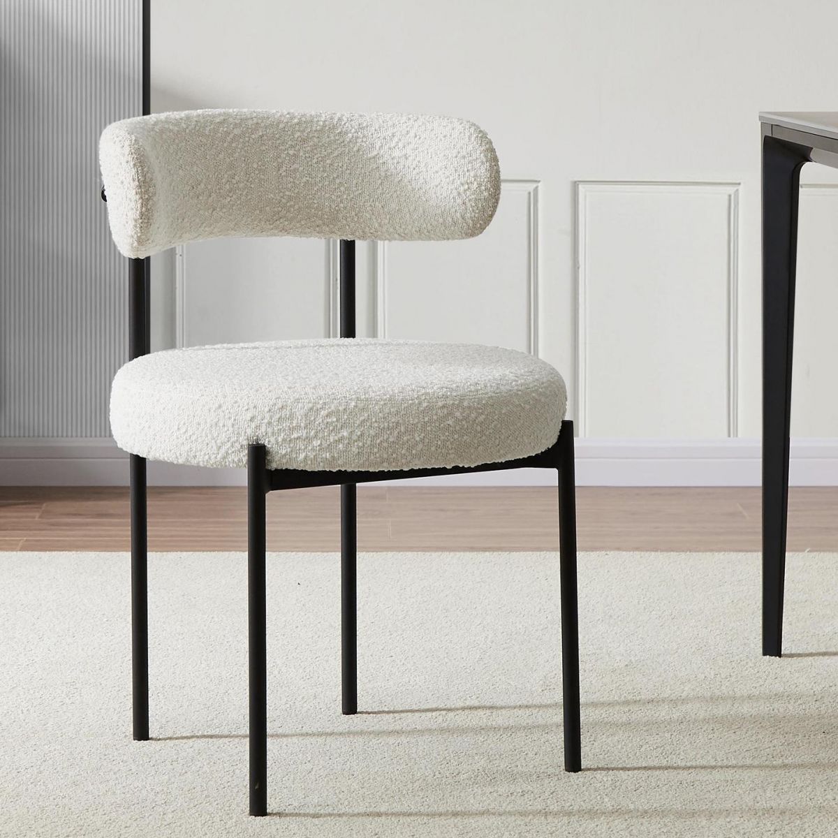 Contemporary Dining Accent Chair Armless Chair with Upholstered