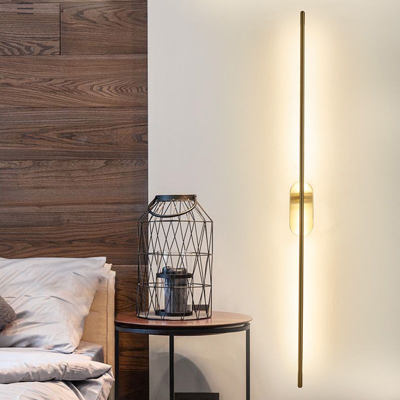 Nordic Style Copper Vanity Light Strip Shape Vanity Lamp for Shower Room