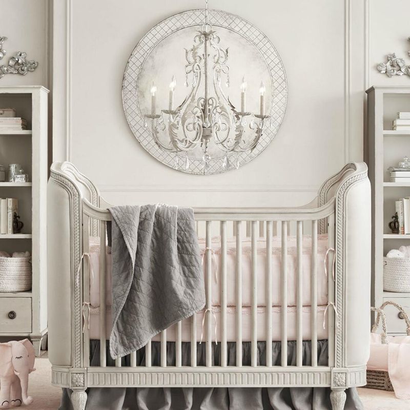 American Style Candle Chandelier Light Fixtures Multi-Head Suspension Pendant Lamps with Crystal