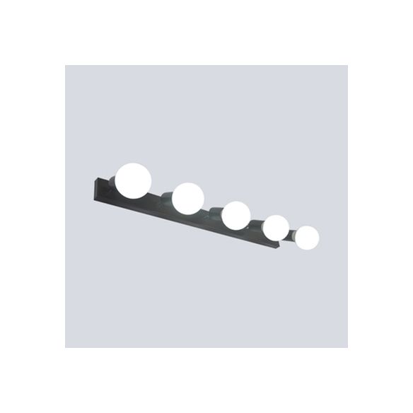 3/4 têtes d'éclairage de vanité de chambre à coucher avec ampoule exposée de style simple métal / blanc finition murale lampe