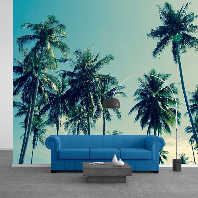 Tropical Scenery with Palm Trees Modernist Wall Decor for Gust Room Meeting Room