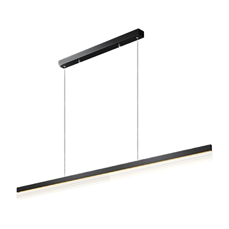 Linear Hanging Lamp Modern Mental 1 Light Hanging Light for Dining Room