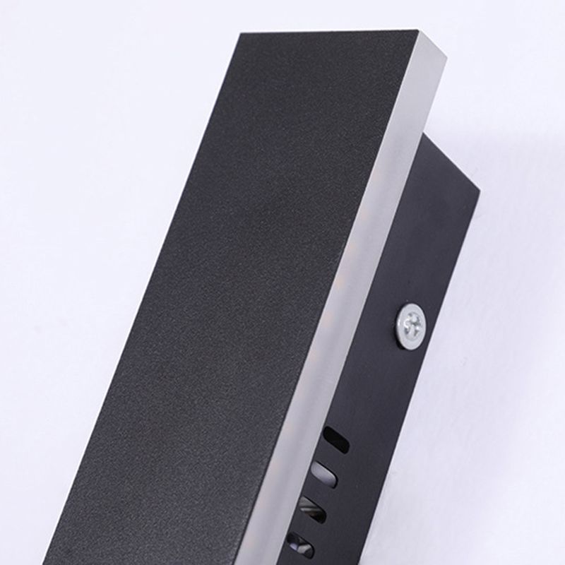 Estilo moderno Simple Light Sombra de matriz de pared de la pared 1 Light Sponces in Black para al aire libre