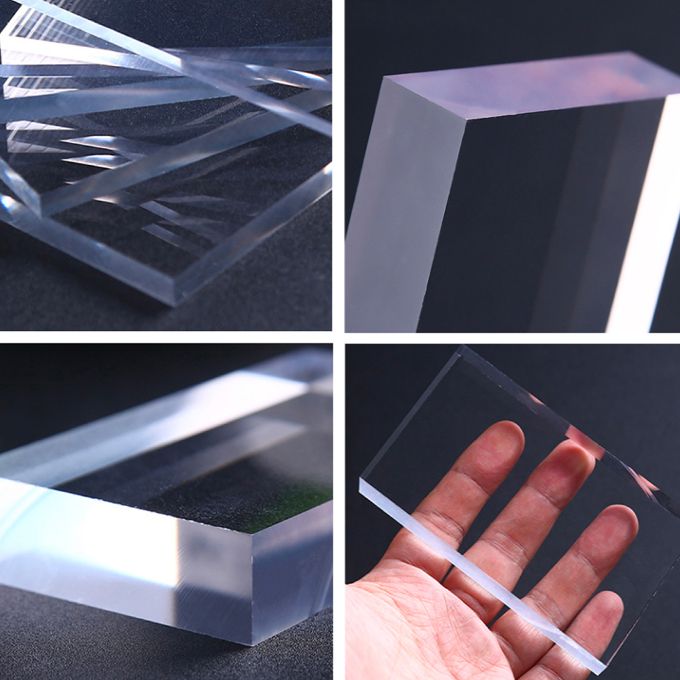 Rectangle Dining Table Set 1/2/5 Pcs Acrylic Base Dining Table with Side Chairs