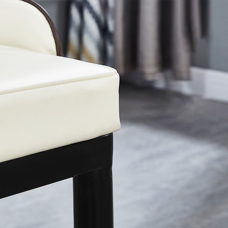Inicio Sillón escandinavo Silla de comedor tapizada con respaldo Parsons de metal