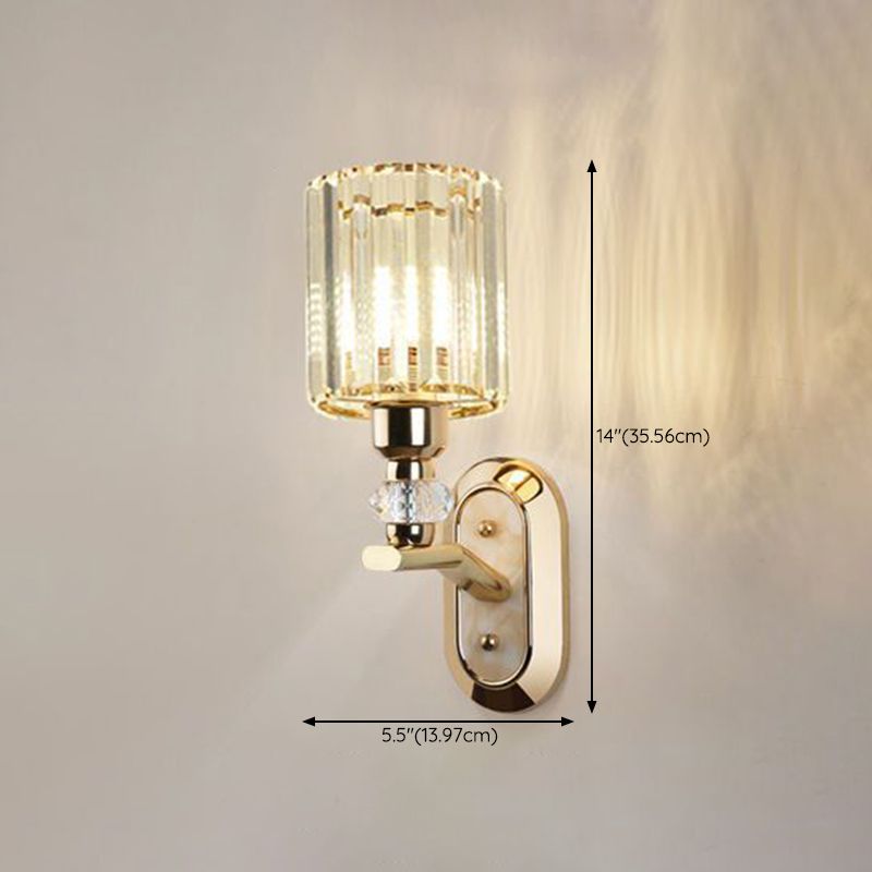 Modern Simple Crystal Vanity Light Geometry Shape Vanity Lamp for Shower Room