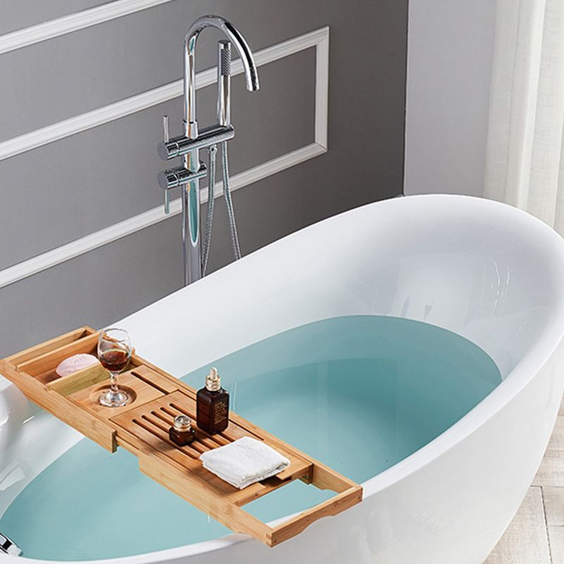 Modern Acrylic Freestanding Bath Tub Soaking 31.5-inch Tall Bathtub in White
