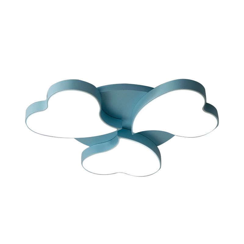 Plafonnier en forme de cœur en acrylique, plafonnier LED Art déco en blanc pour chambre à coucher