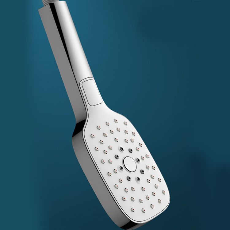 Modern Rectangular Hand Shower Adjustable Spray Pattern Wall-Mount Hand Shower